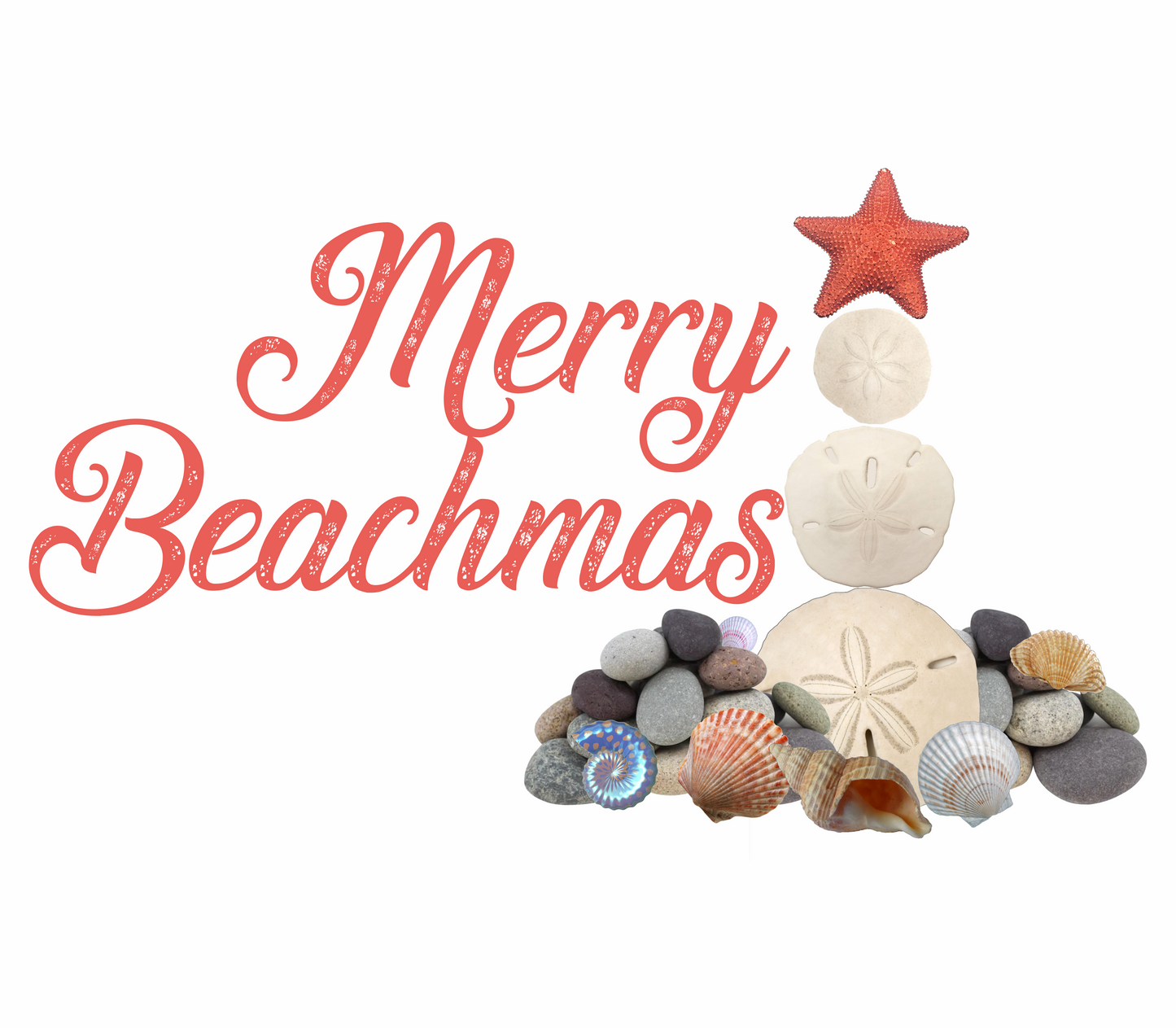 merry beachmas christmas DTG design graphic