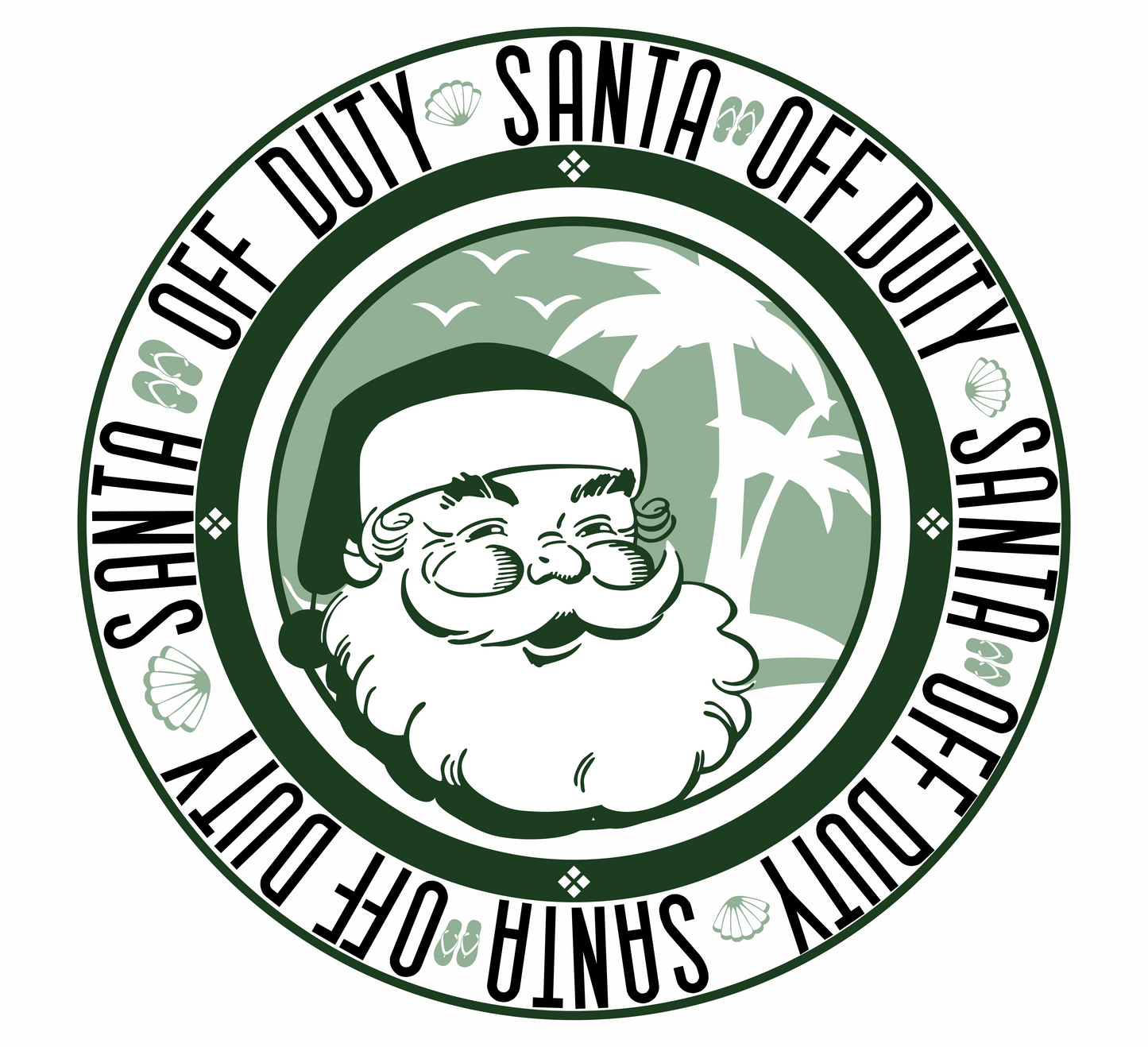 santa off duty DTG design graphic