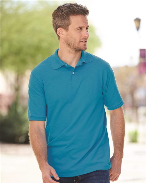 Jerzees discount spotshield polo