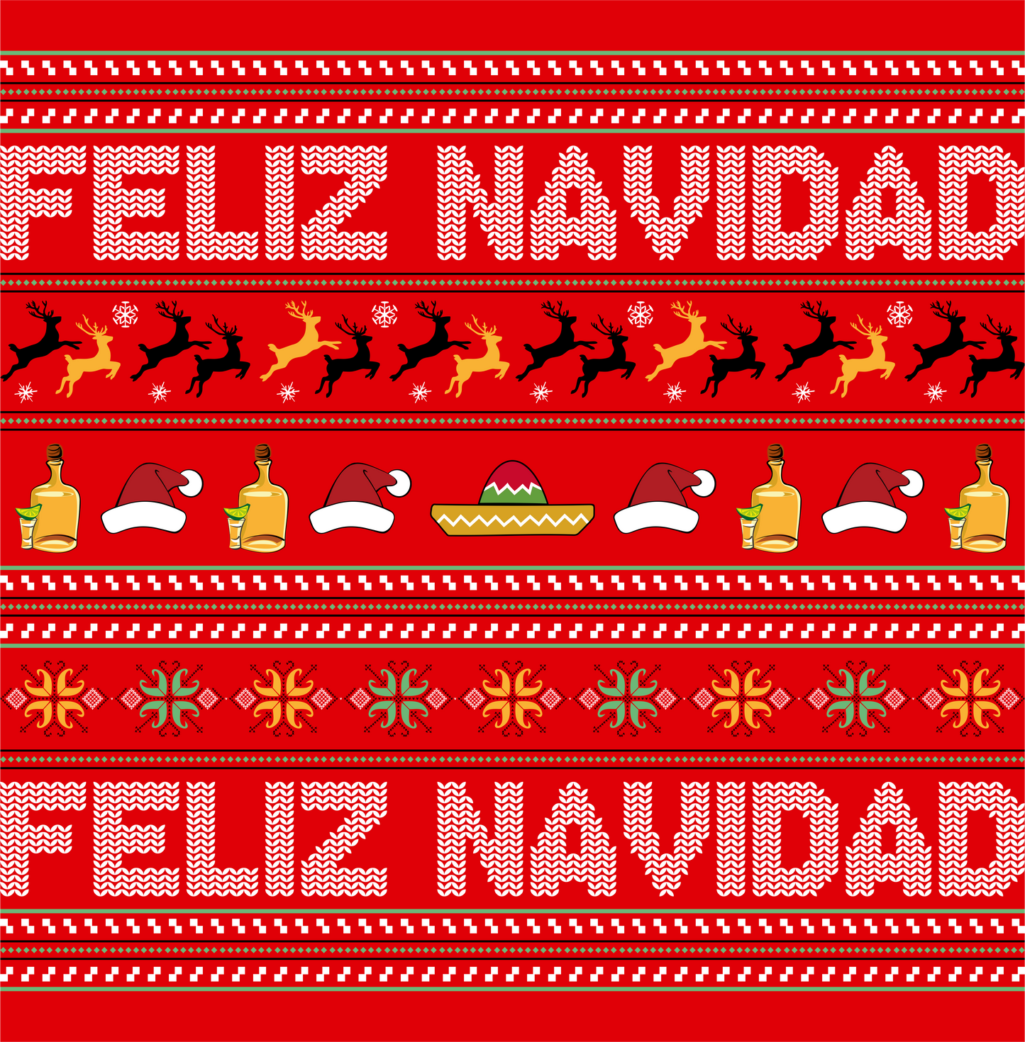 feliz navidad christmas DTG design graphic