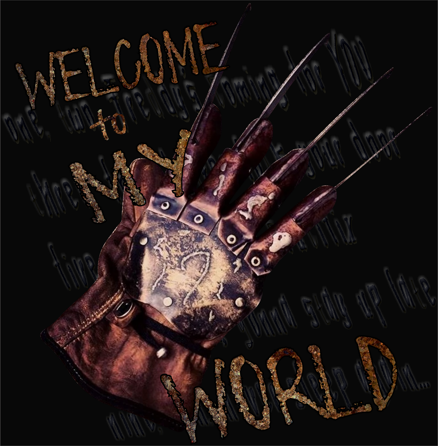 halloween nightmare on elm street freddy krueger DTG design graphic