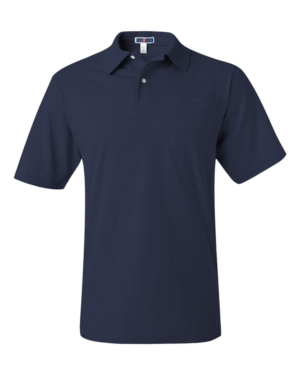 jerzees pocket polo j.navy