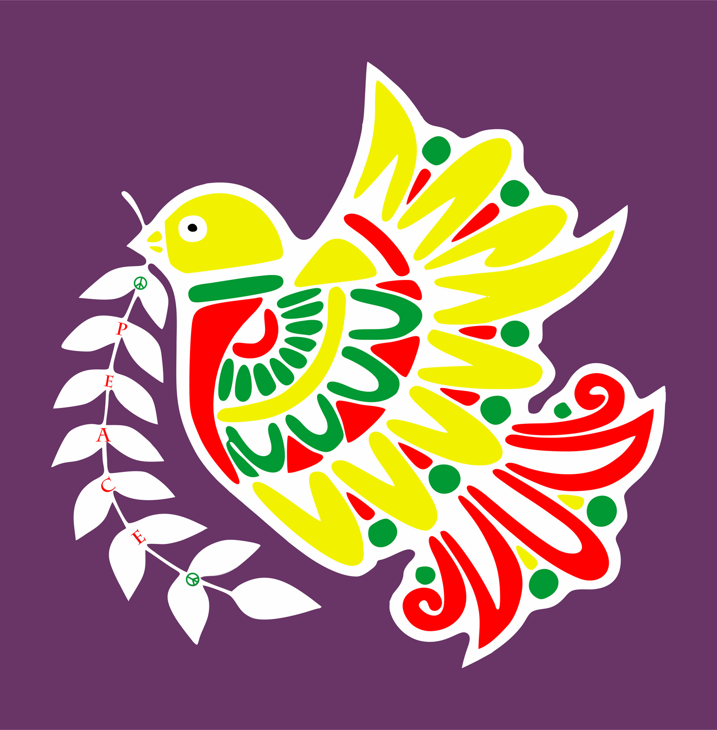peace rasta bird DTG design graphic