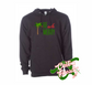 black hoodie  with beach merry be merry DTG printed design