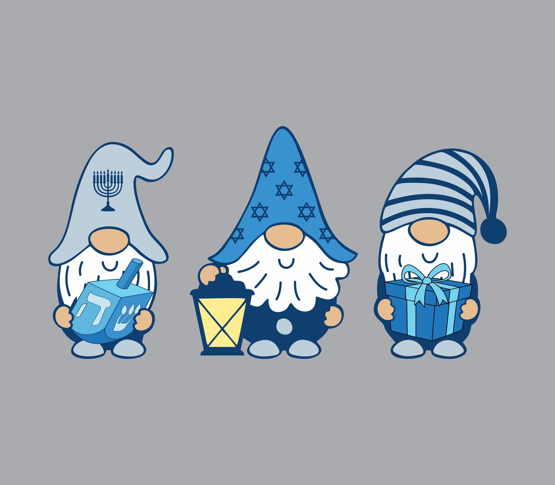 hanukkah gnomes DTG design graphic