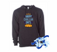 black hoodie with happy challah days challah bread DTG printed design