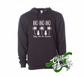 black hoodie with HO HO HO say no to snow DTG printed design