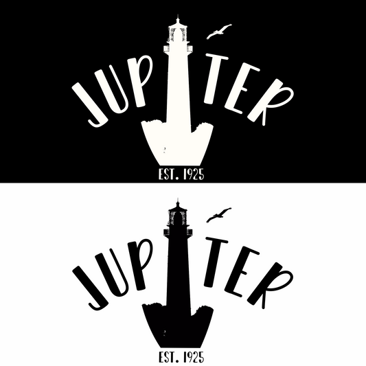jupiter DTG design graphic in black and white