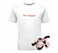 white t-shirt with life is easy crossed out hard DTG printed design