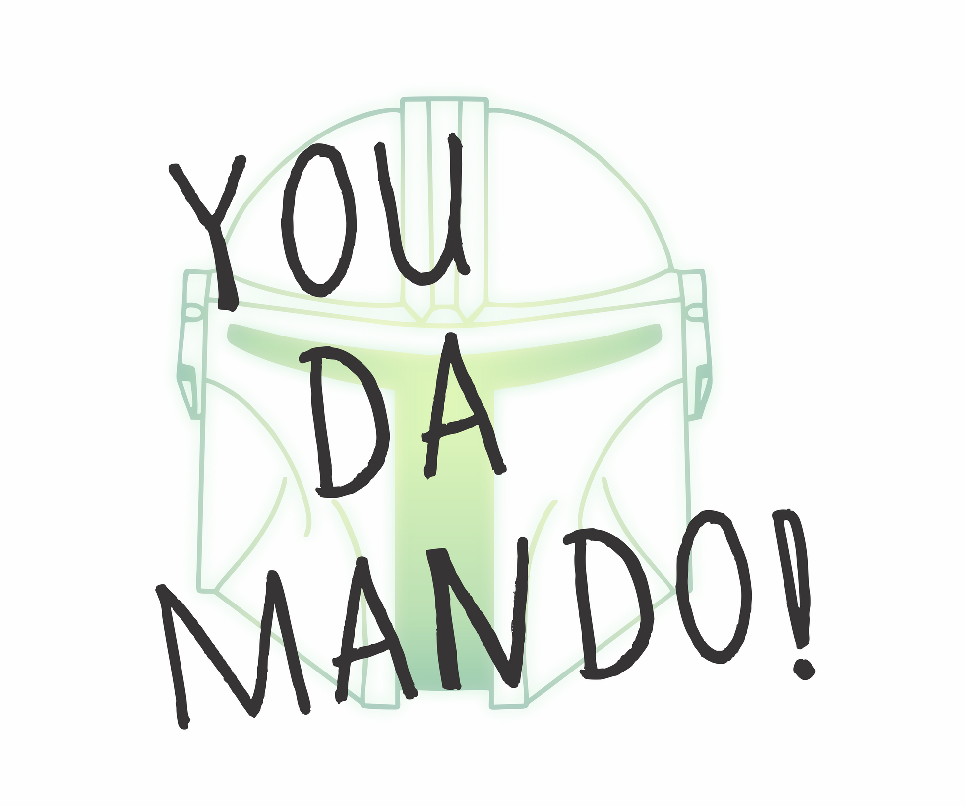 you da mando mandalorian star wars DTG design graphic