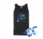 black tank top with oy to the world hanukkah beach DTG printed design