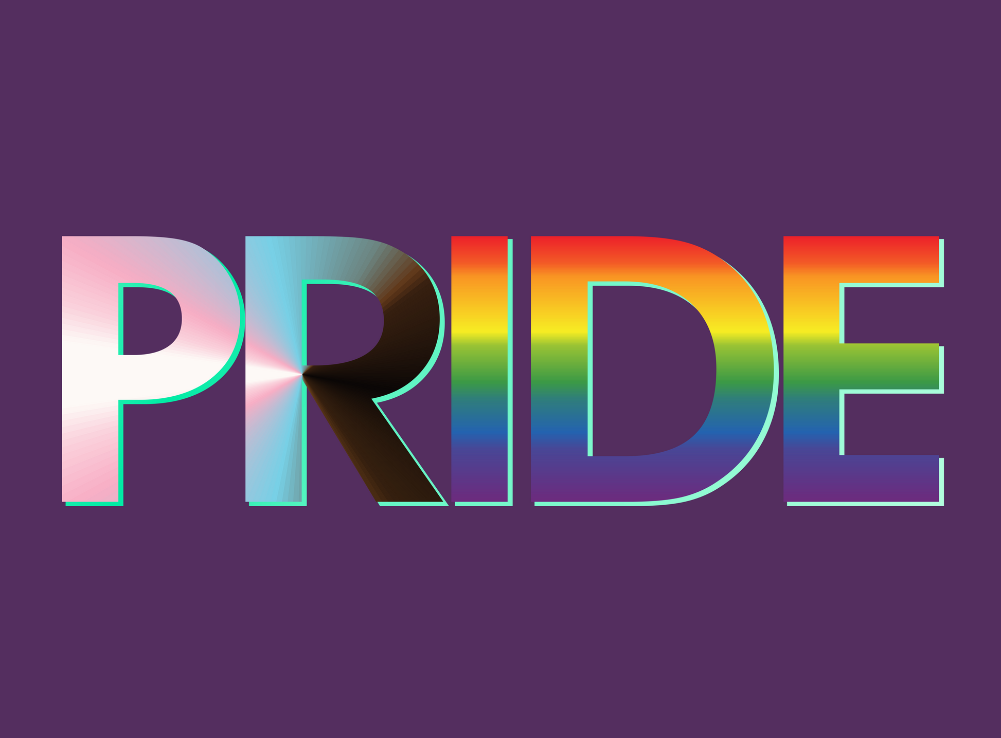 progress pride flag DTG design graphic