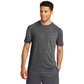 sport-tek triblend wicking raglan tee dark grey heather