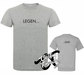 athletic heather grey tee with legen...dary legendary the infamous collection DTG printed design