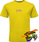 yellow tee with yas DTG printed design
