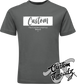 charcoal tee with custom the custom lifestyle brand supreme style DTG printed design