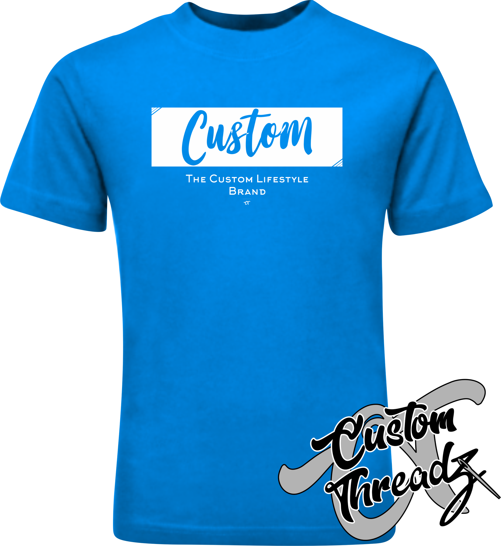 sapphire tee with custom the custom lifestyle brand supreme style DTG printed design