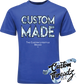 royal tee with custom made diamond DTG printed design