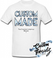 white youth tee with custom made diamond DTG printed design