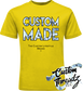 yellow tee with custom made diamond DTG printed design