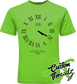 green tee with roman analog clock set to 4 20 DTG printed design