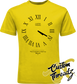 yellow tee with roman analog clock set to 4 20 DTG printed design