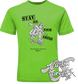 green cotton t-shirt stay on your grind skate