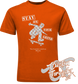 orange cotton t-shirt stay on your grind skate