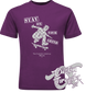 purple cotton t-shirt stay on your grind skate