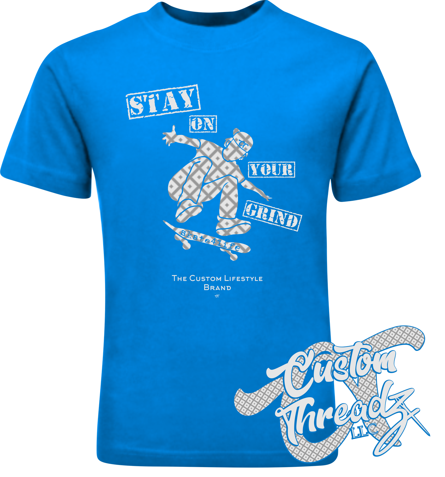 sapphire cotton t-shirt stay on your grind skate