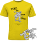 yellow cotton t-shirt stay on your grind skate