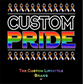 custom pride rainbow DTG design graphic