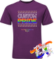 purple tee with custom pride rainbow pride flag DTG printed design