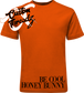 orange tee with be cool honey bun pulp fiction DTG printed design
