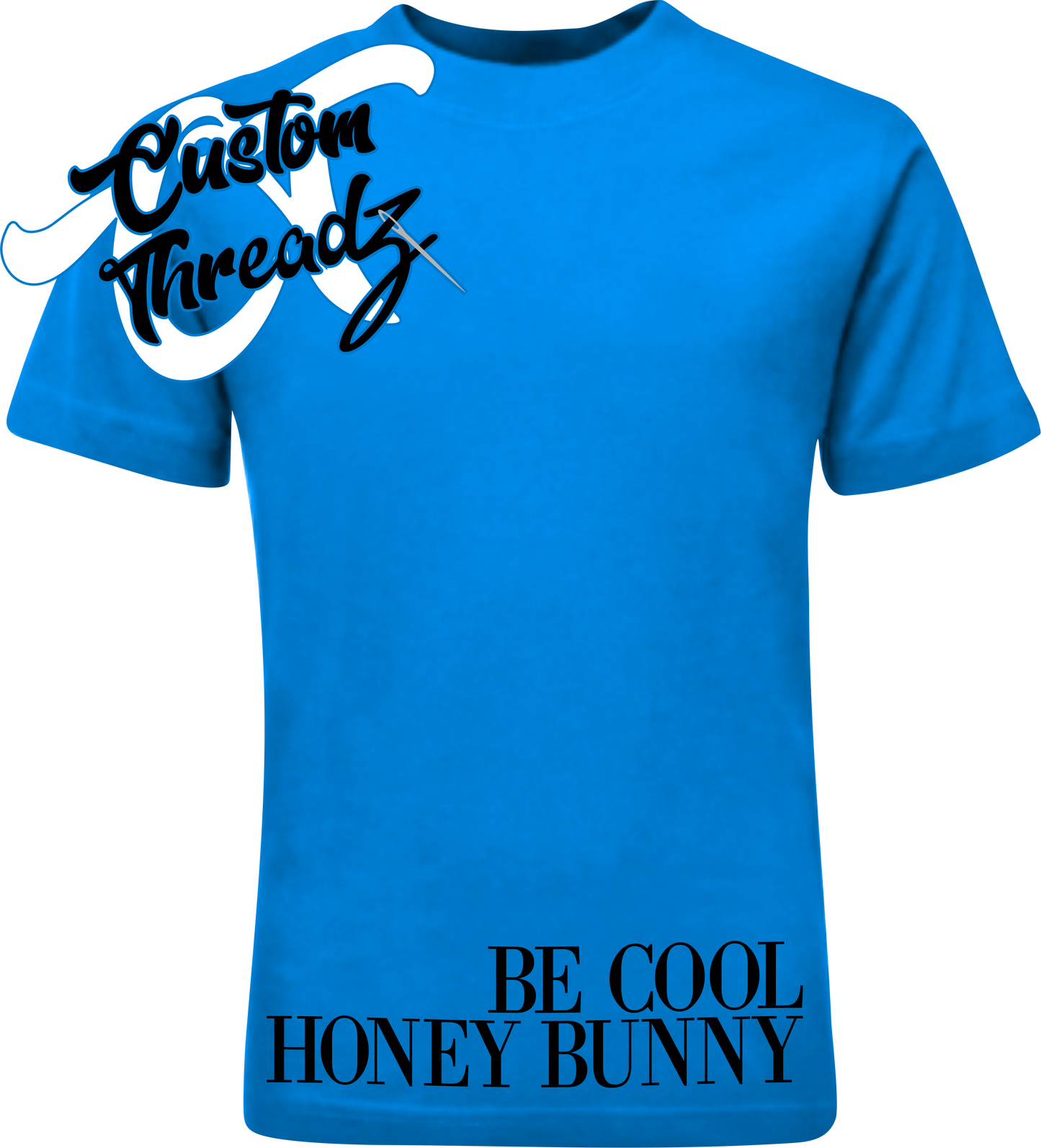 sapphire tee with be cool honey bun pulp fiction DTG printed design