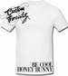 white tee with be cool honey bun pulp fiction DTG printed design