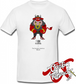 white tee with t-bone the custom bull DTG printed design