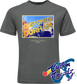 charcoal tee with customize durham nc gold DTG printed design