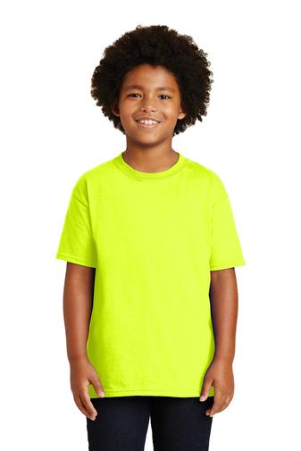 gildan youth ultra cotton t-shirt safety green