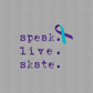 youth 2020 skate4life speak live skate DTG design left chest