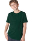 child model wearing next level youth tee in forest green