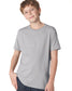 child model wearing next level youth tee in light grey