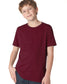 child model wearing next level youth tee in maroon