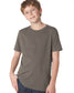 child model wearing next level youth tee in warm grey