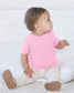 baby wearing rabbit skins infant cotton jersey tee in pink