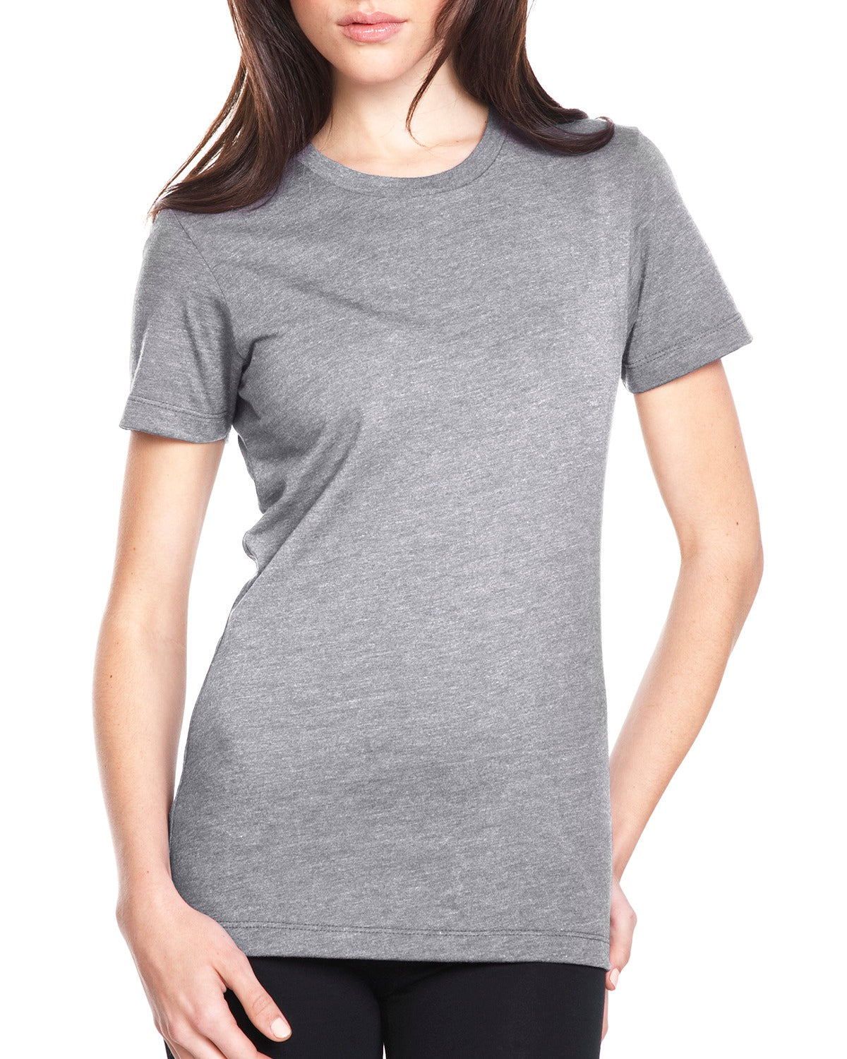 womans next level cvc tshirt dark heather gray