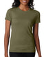 womans next level cvc tshirt military green