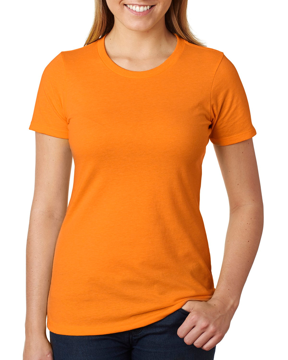 womans next level cvc tshirt orange