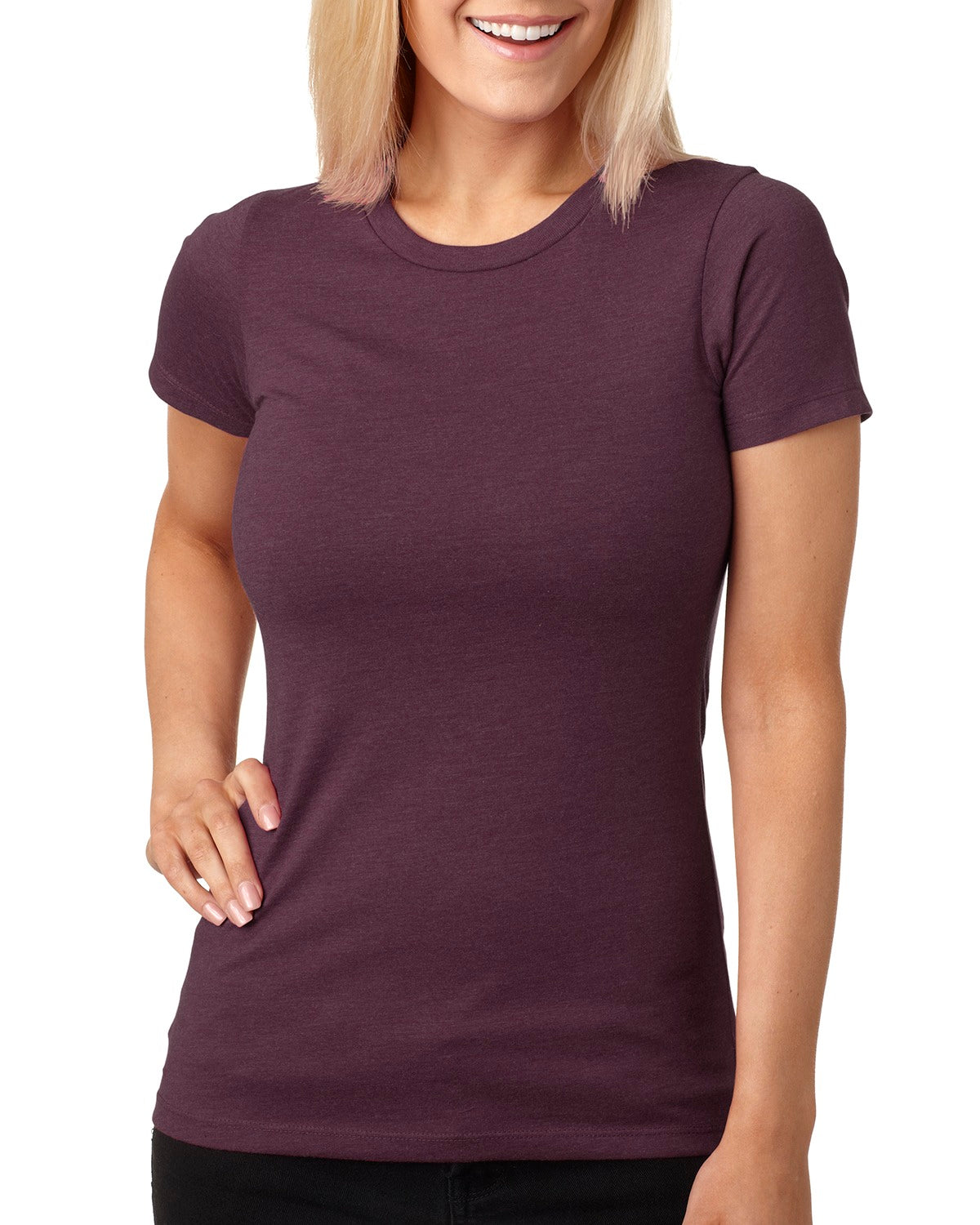 womans next level cvc tshirt plum