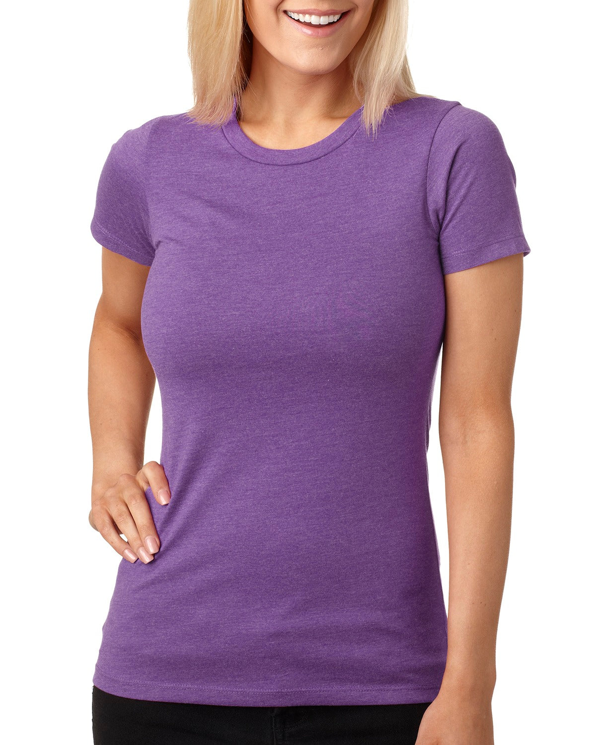 womans next level cvc tshirt purple berry